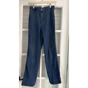 Vintage 70s L'Abeille Women's Jeans Wide Leg, High Waisted (26 in) Inseam (29in)